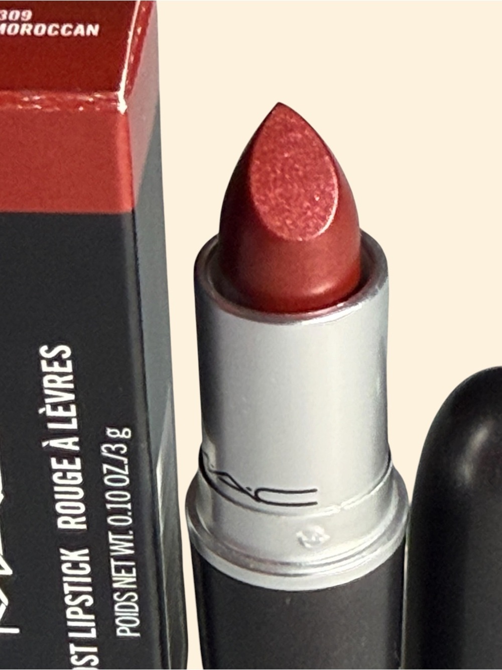 MAC Cosmetics Frost Brick Red Lipstick - Fresh Moroccan BNIB